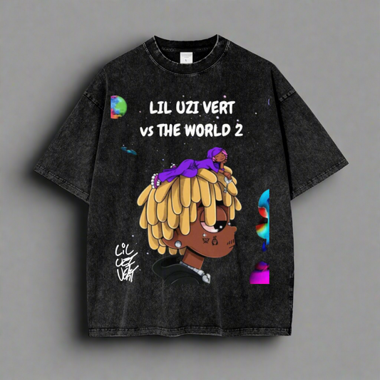 LIL UZI VERT "LUV VS THE WORLD 2" WASHED HEAVY TEE